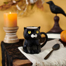 Black Cat Mug | Halloween Theme Stoneware Coffee Tea Cup | 12oz