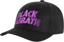 Black Sabbath Embroidered Purple Logo Snapback Trucker Hat