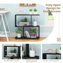 24 Inch 3-Tier Geometric Bookshelf with Thick Foot Pads
