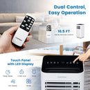 8000 BTU Portable Air Conditioner with Remote Control and Sleep Mode-Black