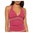 Bleu Rod Beattie Womens Halter Tie Neck Tankini Top Pink