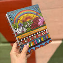 Bloom Where You're Planted Spiral Notebook | Woodburned Flowers & Rainbow Designs Journal