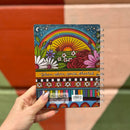 Bloom Where You're Planted Spiral Notebook | Woodburned Flowers & Rainbow Designs Journal