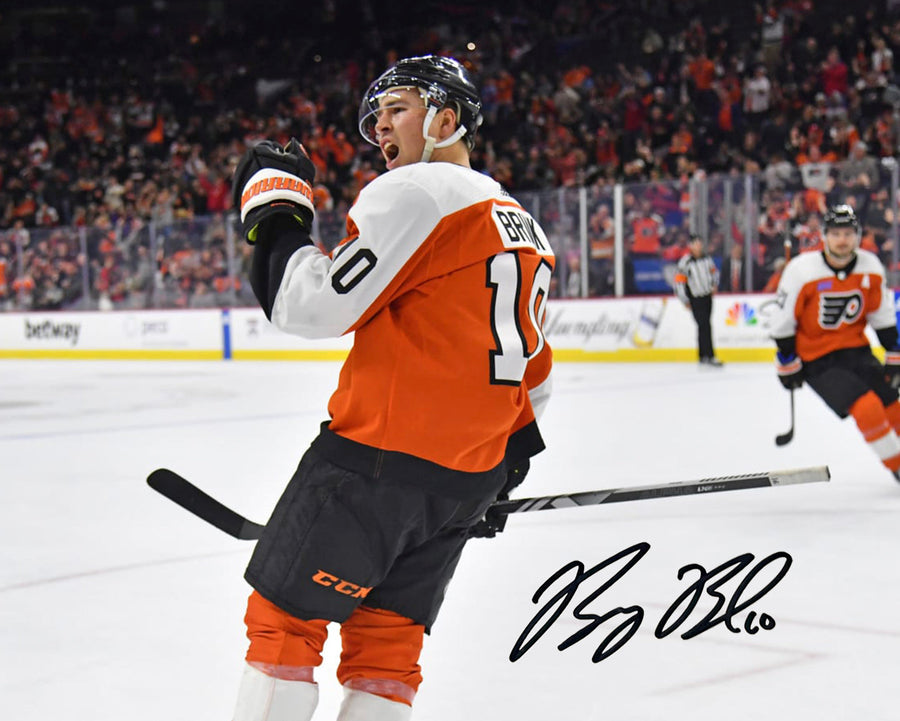 Bobby Brink Fist Pump Autographed Philadelphia Flyers 8