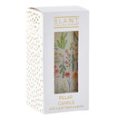 Boho Flowers Mini Pillar Candle | Aesthetic Unscented Table Decor Floral Cylindrical Candle 4.75"