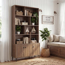 Bookshelf with 3 Doors and 2 Anti-Tipping Kits for Home Office