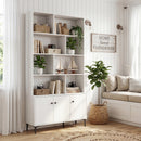 Bookshelf with 3 Doors and 2 Anti-Tipping Kits for Home Office