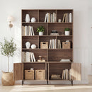 Bookshelf with 4 Doors and 2 Anti-Tipping Kits for Home Office