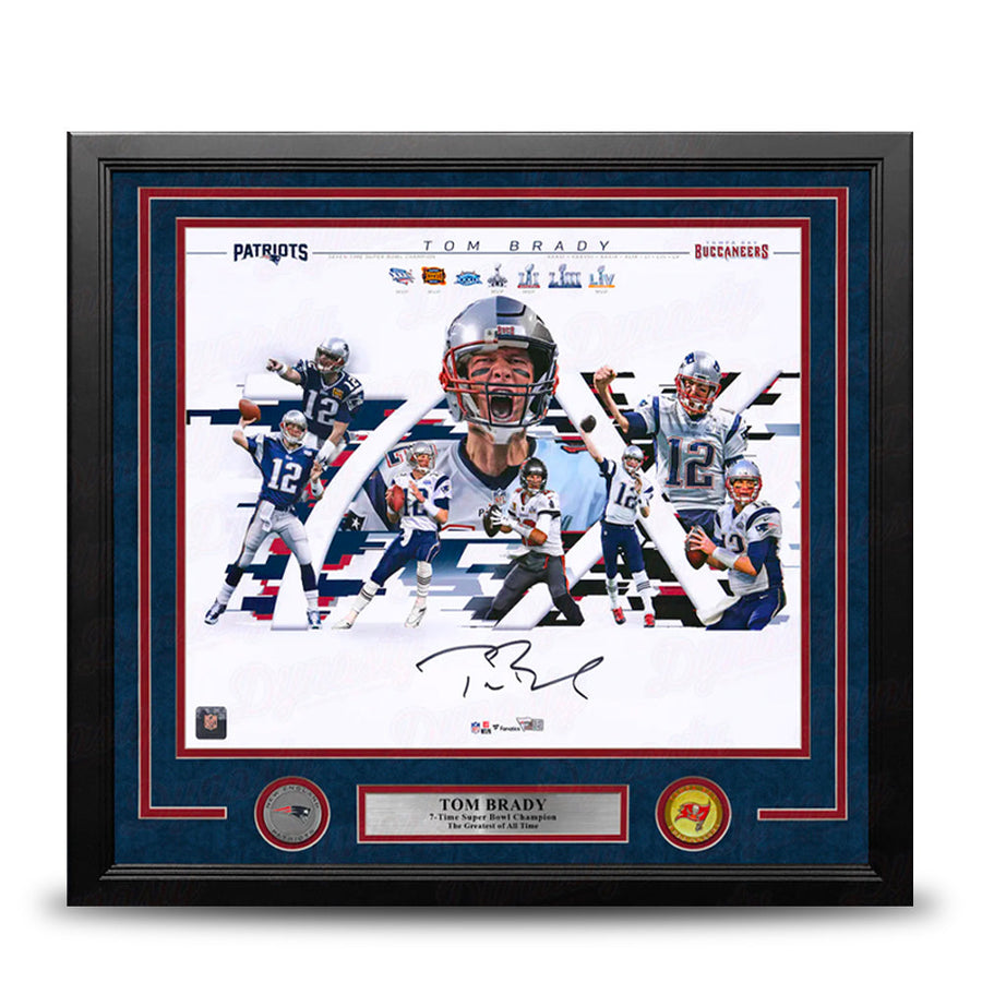Tom Brady New England Patriots & Tampa Bay Buccaneers Autographed 16
