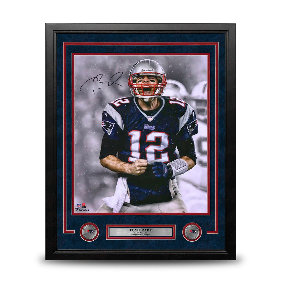 Tom Brady Spotlight Scream New England Patriots Autographed 16