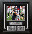 Drew Brees and Tom Brady 8" x 10" Framed Quarterback Legends Football Photo with Engraved Autographs