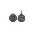 Brass Boho Chic Round Drop Earrings