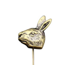 Brass Tone Rabbit Stick Pin Brooch