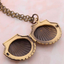 Bronze Seashell Locket Pendant Necklace | Vintage Ocean-Inspired Charm