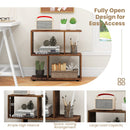 24 Inch 3-Tier Geometric Bookshelf with Thick Foot Pads