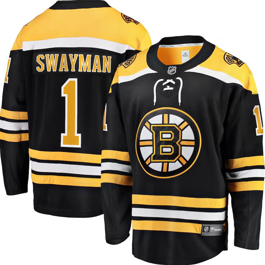 Jeremy Swayman Boston Bruins Home Breakaway Replica Jersey - Black