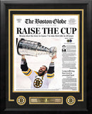 Boston Bruins 2011 Stanley Cup Champions Framed Boston Globe Photo