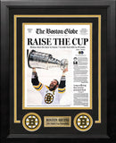 Boston Bruins 2011 Stanley Cup Champions Framed Boston Globe Photo