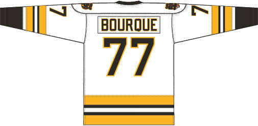 Ray Bourque Boston Bruins Mitchell & Ness White 1989/90 Captain Patch Blue Line Jersey