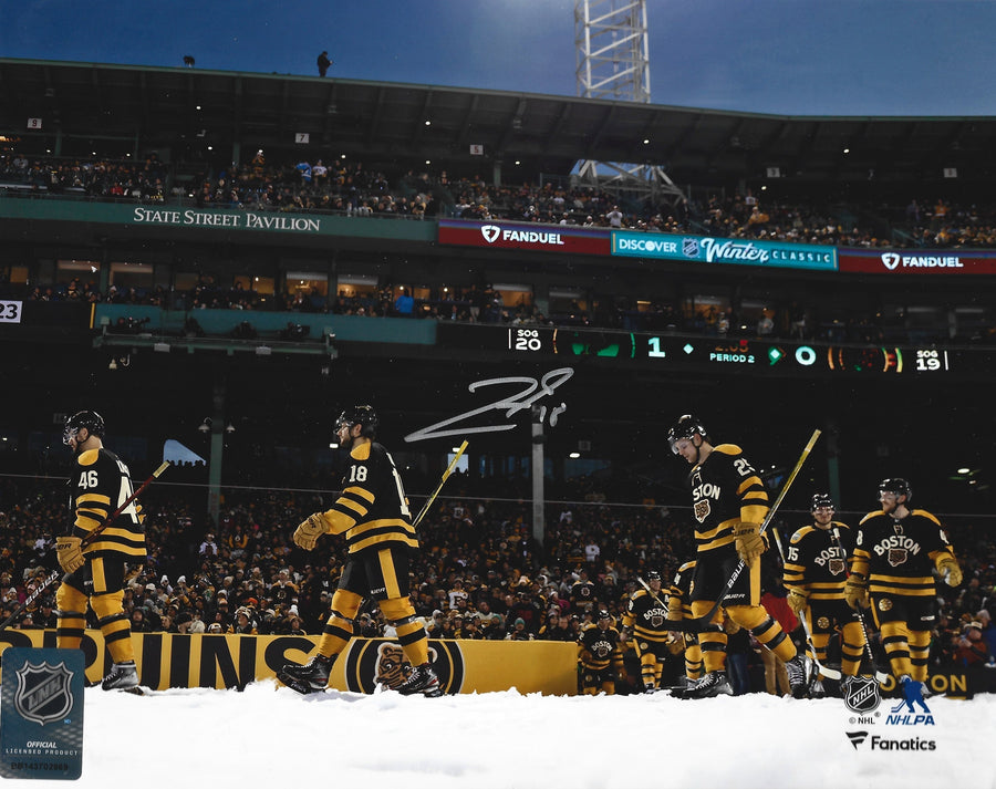 Pavel Zacha 2023 Winter Classic Entrance Boston Bruins Autographed 16