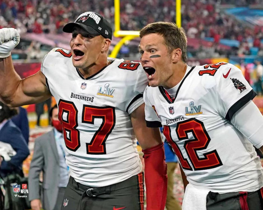 Tom Brady & Rob Gronkowski Super Bowl LV Champions Tampa Bay Buccaneers 8