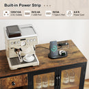 Buffet Sideboard with Doors Power Outlets and LED Light
