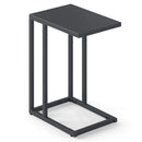 C-Shaped Side Table with Adjustable Foot Pads for Living Room Bedroom-Dark Gray