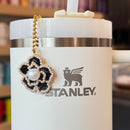 Black Flower Charm - Tumbler Handle Charm
