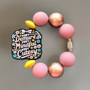 Very Demure Wildflower Handle Bracelet - Tumbler Handle Charm