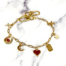 Lucky in Love Deluxe Tumbler Charm Necklace