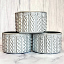 Silver Metallic MACRAME Tumbler Boot