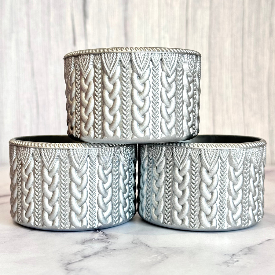 Silver Metallic MACRAME Tumbler Boot