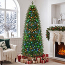 7.4 ft Pre-Lit Pencil Christmas Tree with 220 RGB LED Lights
