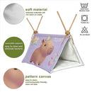 Personalized Capybara Pet Crawl House | Flax | Small Animals