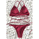 Cupshe Nobody Knows Cross Bikini Set, Size Small