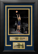 Caitlin Clark Shooting Action Indiana Fever 8x10 Framed WNBA Blackout Photo with Engraved Autograph