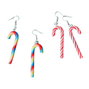 Candy Cane Earrings in Candy Stripe or Rainbow