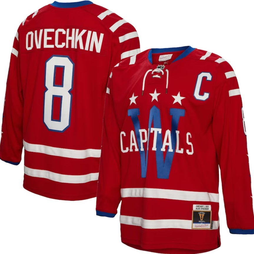 Alex Ovechkin Washington Capitals Mitchell & Ness 2015 Captain Patch Blue Line Player Jersey
