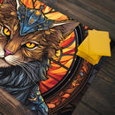 Royal Cat Stained Glass Playmat