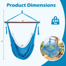 Caribbean Hammock Chair with Metal Spreader Bar Large Soft-Spun Rope Woven Swing