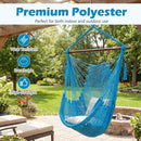 Caribbean Hammock Chair with Metal Spreader Bar Large Soft-Spun Rope Woven Swing