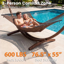 Caribbean Hammock with Spreader Bar for Patio Poolside