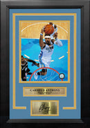 Carmelo Anthony Rim Cam Denver Nuggets 8x10 Framed Basketball Photo with Engraved Autograph