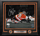 Carter Hart Blackout Philadelphia Flyers Autographed Framed Hockey Photo