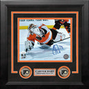 Carter Hart Philadelphia Flyers Diving Save vs. Canucks Autographed Framed Hockey Photo