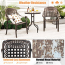 Cast Aluminum Patio Chairs Set of 2 with Armrests