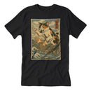 Cat Destroying City Ukiyo-E T-Shirt