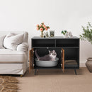 Cat Litter Box Enclosure with Storage Compartments and Pet Scratcher