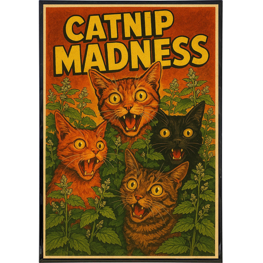 Catnip Madness Poster Print