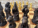 Cats & Dogs Chess Pieces with 4.5" King